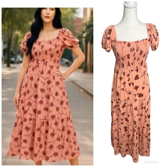 Daily Practice by Anthropologie Tiered Maxi floral cotton Extra Small Floral - Picture 1 of 12